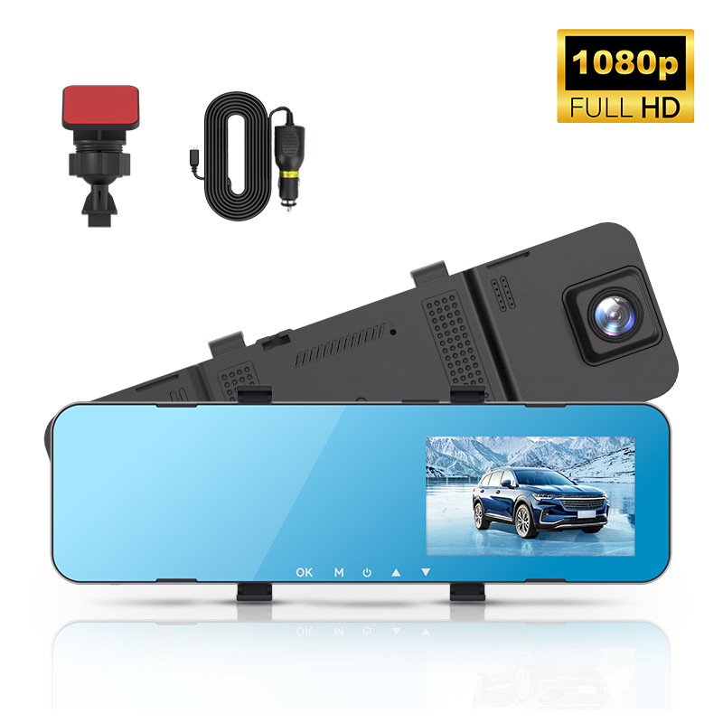 Dualna dash kamera za automobil 1080p, 170° široki kut, cikličko snimanje, nadzor parkiranja, podrška TF kartici