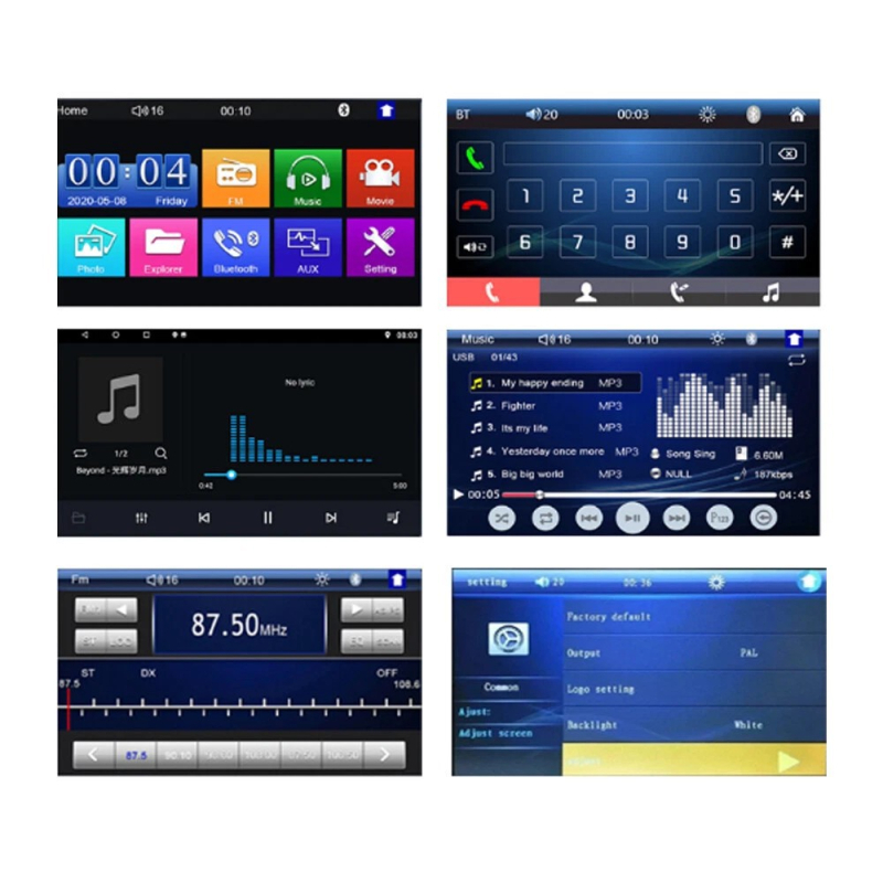 7-inčni Bluetooth MP5 automobilski multimedički player s navigacijom i projekcijom zaslona (7010)