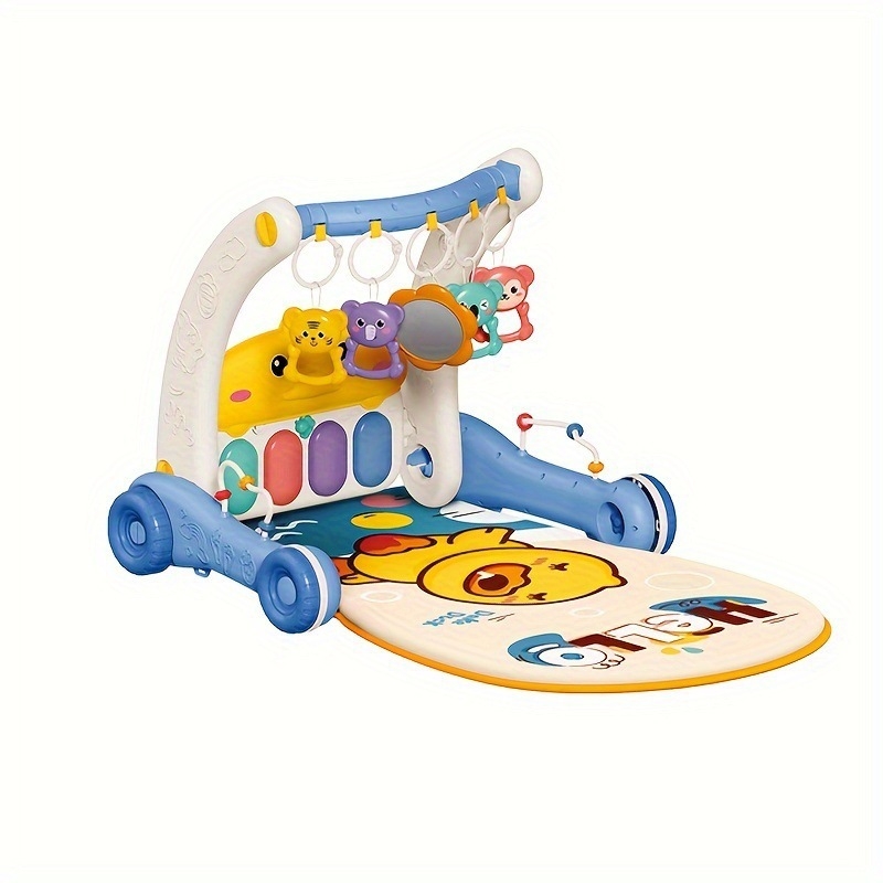 2-in-1 kūdikio žaidimų kilimėlis, aktyviosios gimnastikos ir konvertuojama vaikštynė