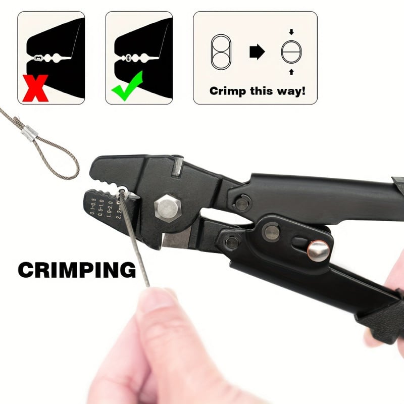 Krimpavimo komplektas nerūdijančiam plieno lynui, 7x7 pluoštai, personalizavimas ir logotipo atspaudas