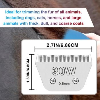 Šuns priežiūros įrenginys su nuimamais peiliukais, 30W galia, nuotolinio valdymo, logotipo spausdinimas ir pritaikymas