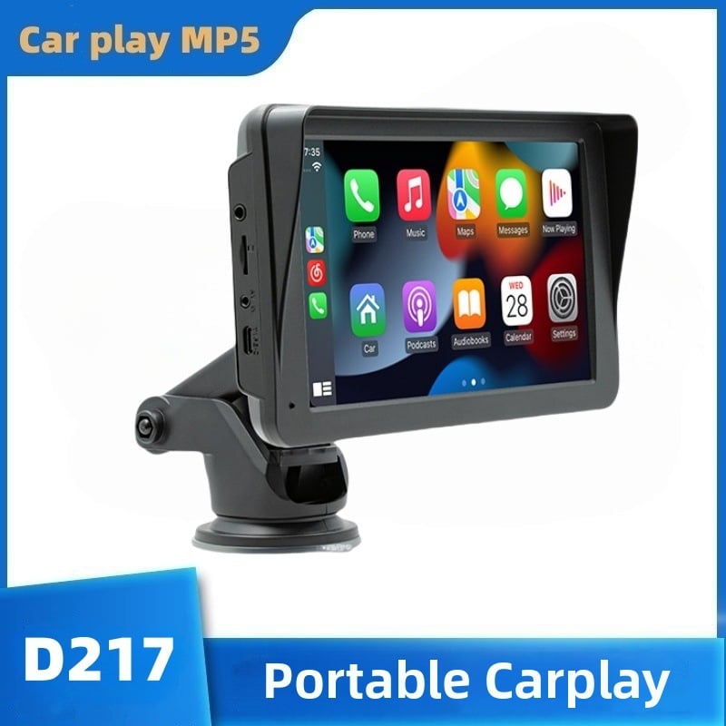 YTUK automobilinis MP5 grotuvas su belaidžiu CarPlay, Bluetooth, USB/SD/TF kortelių palaikymas, LED ekranas