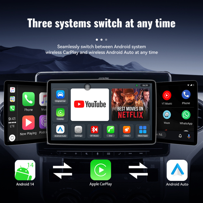 A5 Pro CarPlay Vezeték nélküli Doboz Android Auto – Quad‑core CPU, 4GB RAM, 64GB tárhely, Android 13, Type-C/TF