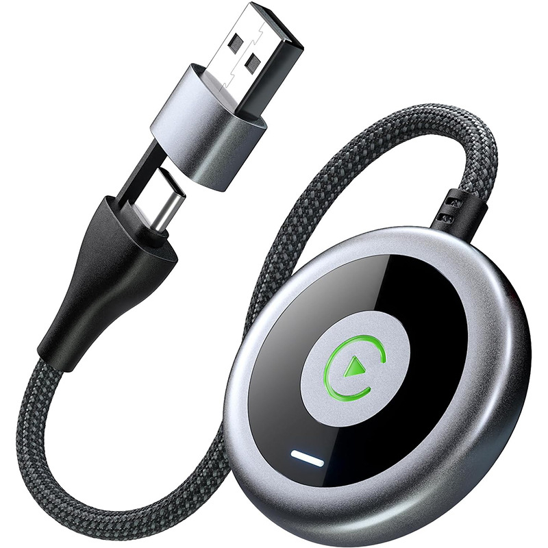 Bežični CarPlay adapter s dvostrukim sučeljem za auto - Plug and Play, dvostruko jezgreni CPU, 2 GB RAM, 16 GB ROM, USB-C, iOS