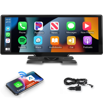 Autó infotainment rendszer vezeték nélküli CarPlay és hangvezérlés mellett, CP04, nyolcmagos CPU, 2GB RAM, 64GB ROM, Linux OS, Type-C interfész