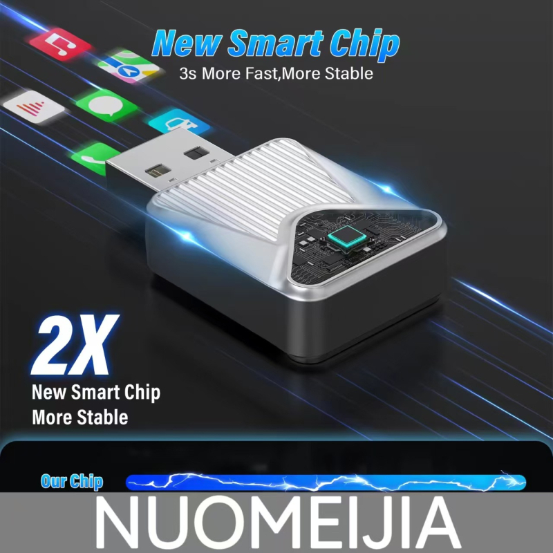 KY-4182 CarPlay Bežični adapter za auto, Dual-Core CPU, USB i USB-C, IOS10+ / Android11+, Kompatibilan s OEM zaslonom