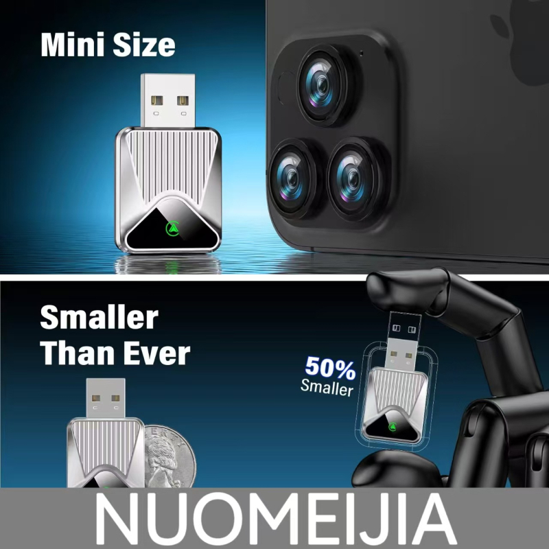 KY-4182 CarPlay Bežični adapter za auto, Dual-Core CPU, USB i USB-C, IOS10+ / Android11+, Kompatibilan s OEM zaslonom