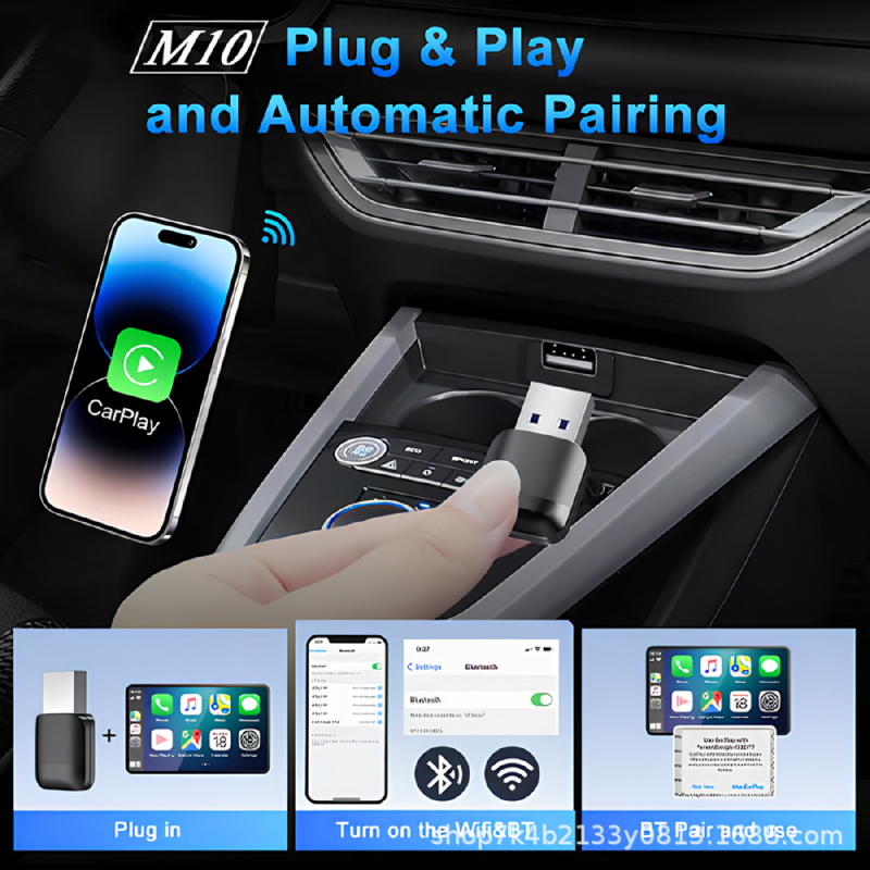 Bežični CarPlay box adapter – USB-C, aluminijska legura, model J20, 10 g