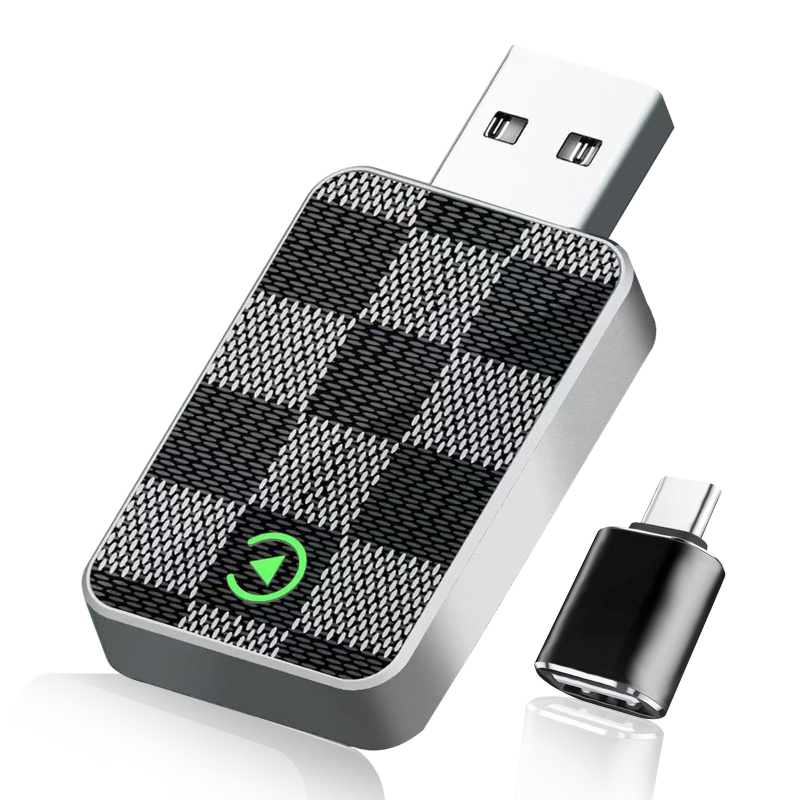 Bežični CarPlay USB-C adaptor - Plug-and-Play auto infotainment, model A009, USB+Type-C sučelje, WiFi/Bluetooth dvostruka veza, kompatibilan s vozilima koja imaju CarPlay