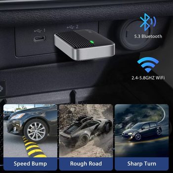 Adaptor CarPlay Wireless JCS-01 – Interfață USB-C, 2-în-1 Apple/Android OS, 1GB RAM, 68g