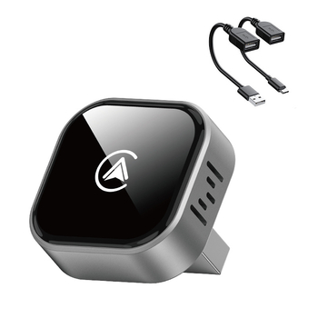 CarPlay конвертор 2-в-1: кабелно към безжично CarPlay и Android Auto, модел Zu4277s, USB или USB-C интерфейс, алуминиев сплав корпус и TPE, тегло 50 g