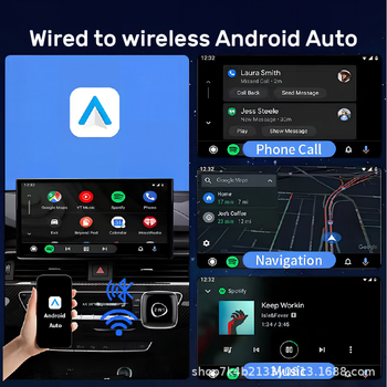 Adaptor CarPlay wireless pentru mașină — model J20, aliaj de aluminiu, interfață USB-C, proiecția ecranului pentru vehicule cu CarPlay cablat, greutate 10 g