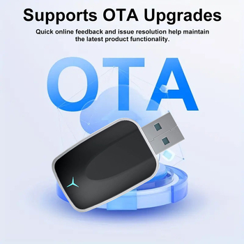 Автомобилна свързваща кутия: безжично CarPlay и Android Auto, USB интерфейс, модел Y9, тегло 100 g, персонализация