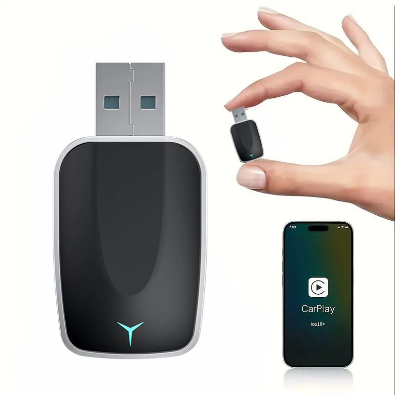 Безжичен CarPlay бокс за автомобил – преносим, USB интерфейс, модел Y9, 100 g, без операционна система