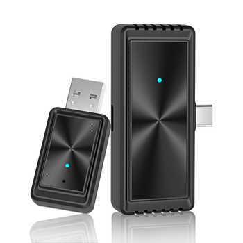 Ottocast Wireless CarPlay адаптер — модел CA510, двуядрен процесор, USB-C интерфейс, Linux ОС, тегло 50 g