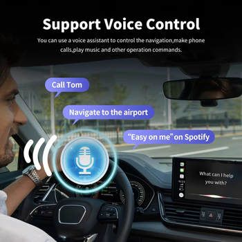 CarPlay безжичен адаптер за автомобил – модел ZC12A, RAM 1 GB, ABS корпус, за CarPlay/Android Auto, без екран