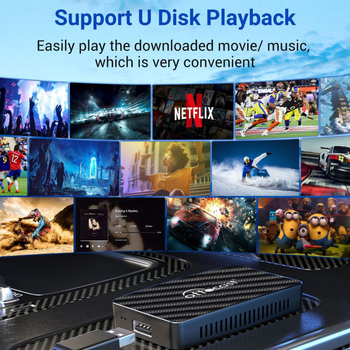 OTTOCAST CA400S Android Box bezvadu CarPlay un Android Auto 2-1 - četrkodolu procesors, 2GB RAM, 16GB ROM, Android 12, BT 4.2, USB-C/USB-A