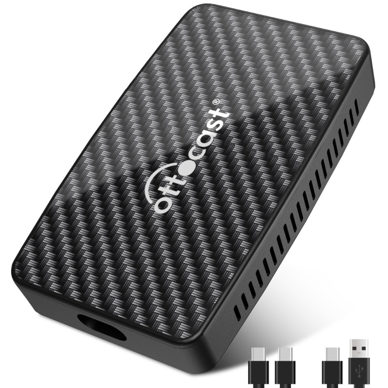 OTTOCAST CA400S Android Box bezvadu CarPlay un Android Auto 2-1 - četrkodolu procesors, 2GB RAM, 16GB ROM, Android 12, BT 4.2, USB-C/USB-A