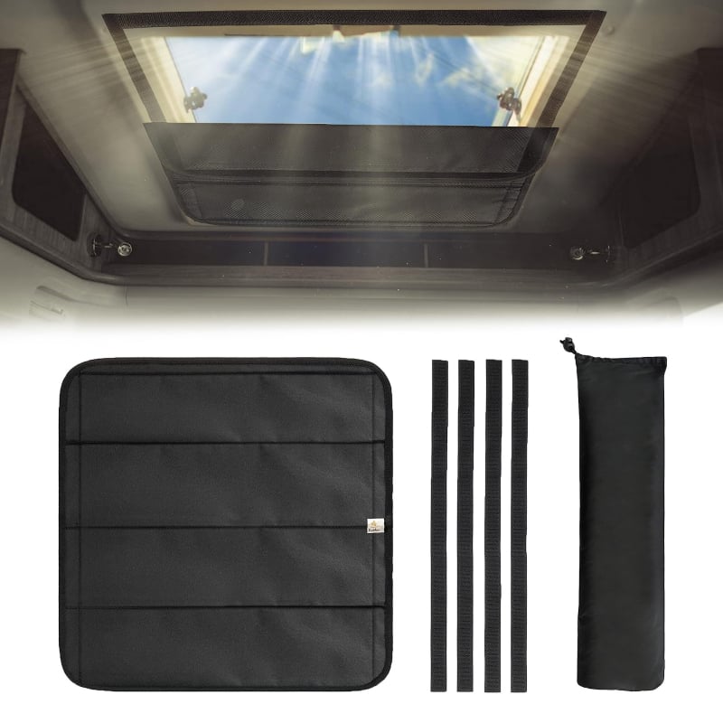 Sjenilo za krovni prozor i ventilacijski prozor za RV, verzije s Velcro i magnetskim.