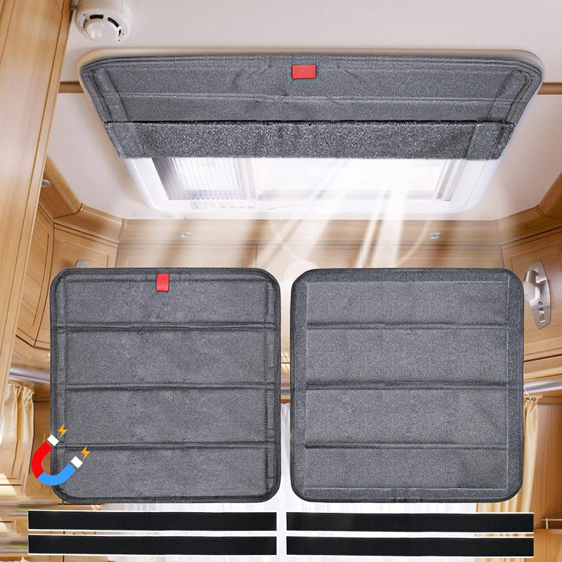 Sjenilo za krovni prozor i ventilacijski prozor za RV, verzije s Velcro i magnetskim.