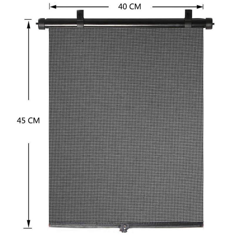 Автомобилен слънчев сенник за прозорец – PVC, монтаж чрез вакуумни чашки, печат на лого, тегло 0,2 кг