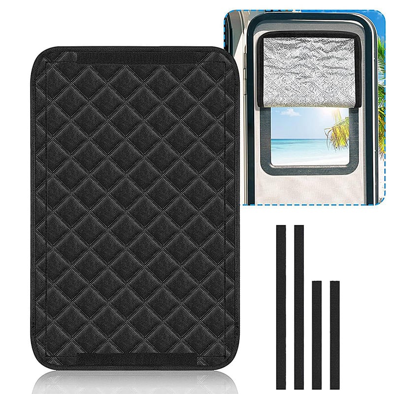 Összecsukható alumínium RV ablakárnyékoló Velcro rögzítéssel, ajtók és ablakok számára, vízálló anyag