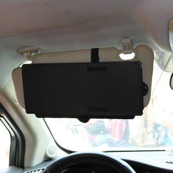 Autóretractív napellenző bőrrel és PC lappal, univerzális illesztés, rögzítés klipszel, testreszabás és logónyomtatás