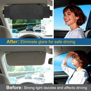 Kožni teleskopni universalni auto sjenilo s anti-glare zaštitom za oči