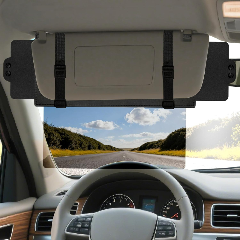 Kožni teleskopni universalni auto sjenilo s anti-glare zaštitom za oči