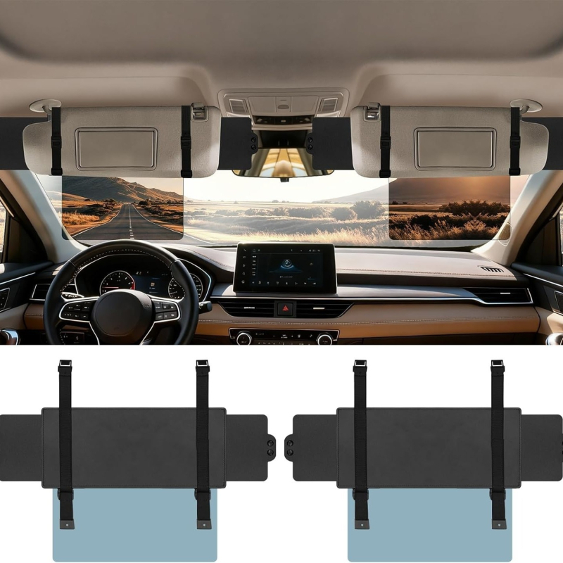 Kožni teleskopni universalni auto sjenilo s anti-glare zaštitom za oči