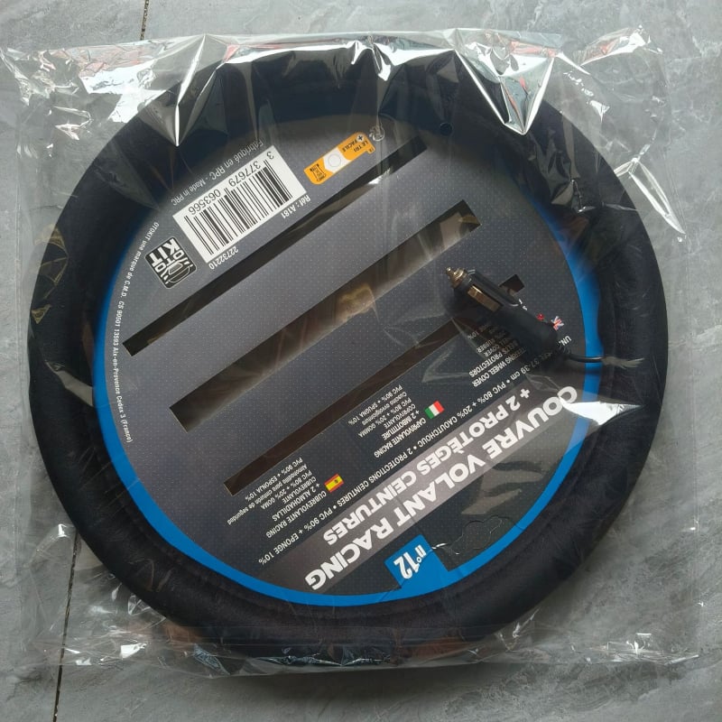 Θερμαινόμενο κάλυμμα τιμονιού από σουέτ, 12V, καθολική εφαρμογή