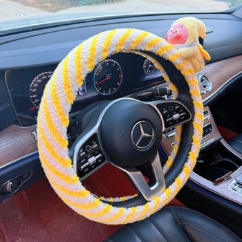 Χειμερινή κάλυψη τιμονιού από τεχνητή γούνα, απλό σχέδιο, παγκόσμια εφαρμογή