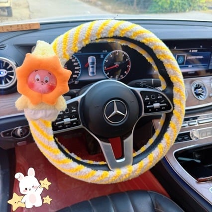 Χειμερινή κάλυψη τιμονιού από τεχνητή γούνα, απλό σχέδιο, παγκόσμια εφαρμογή