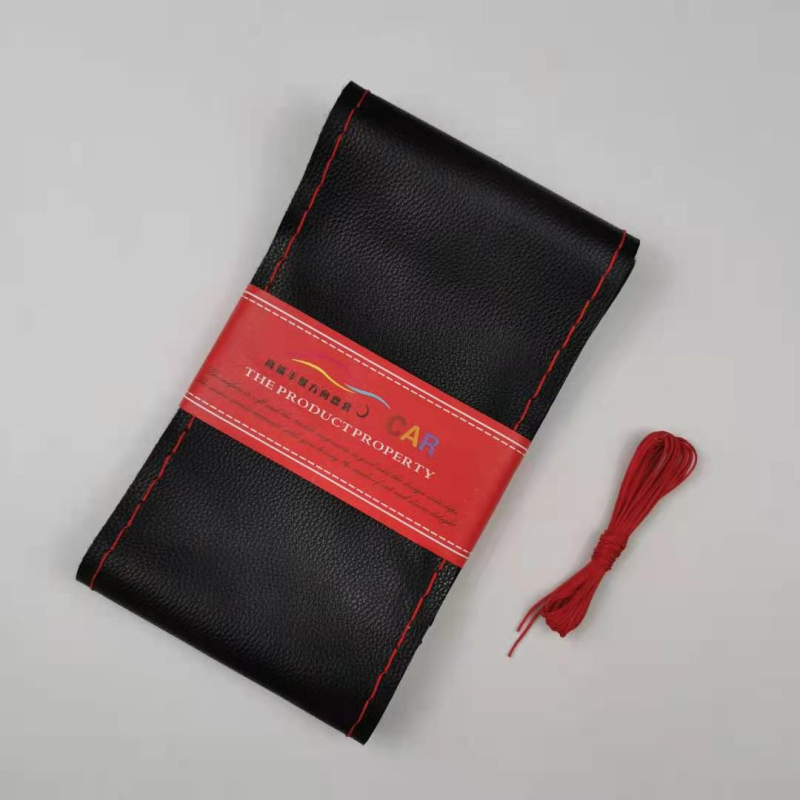 Kézzel varrt kormányvédő mikroszálas bőrből, lychee szemcsés textúrával, univerzális kivitel a legtöbb autómodellhez, négy évszakos, csúszásmentes és kopásálló