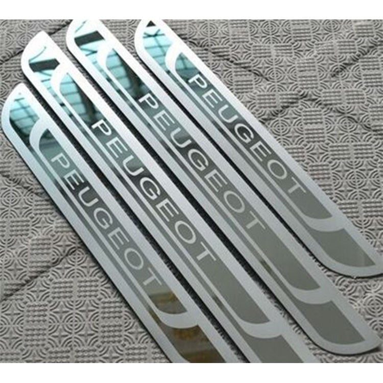 Gong rozsdamentes acél ajtó küszöb szalag Peugeot 3008/408/505/508/308, ultra vékony