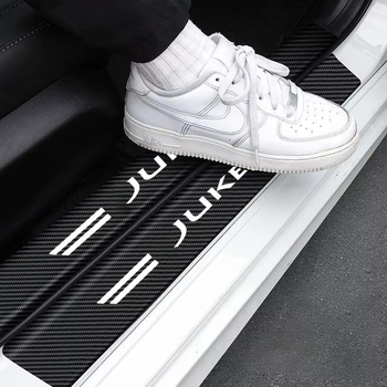 Ütközésvédő dekoratív küszöbcsík – karbon szövet mintázat, univerzális illeszkedés, testre szabható, Leibowei