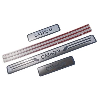 Rozsdamentes acél ajtó küszöb díszítő védőprofil Nissan Qashqaihoz (2008-2022) – karcolás elleni védelem, dekoratív
