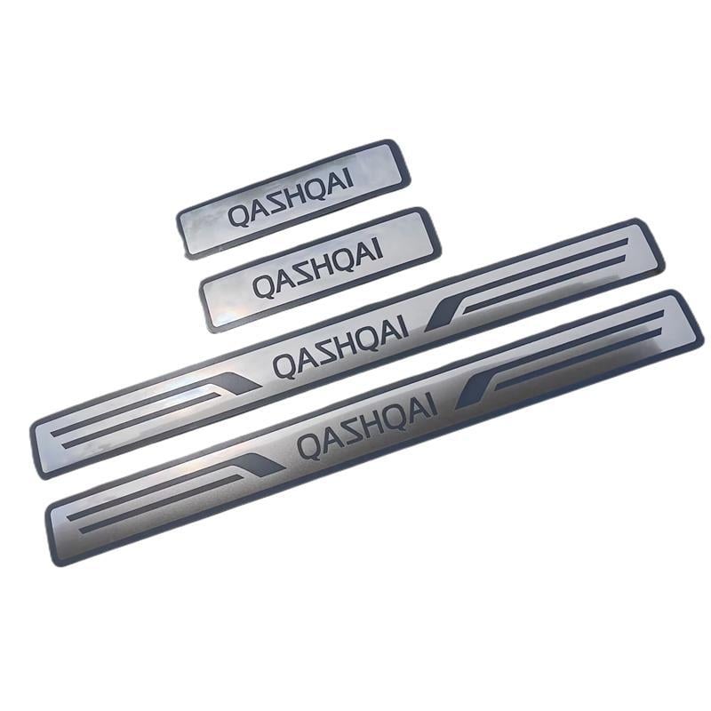 Rozsdamentes acél ajtó küszöb díszítő védőprofil Nissan Qashqaihoz (2008-2022) – karcolás elleni védelem, dekoratív