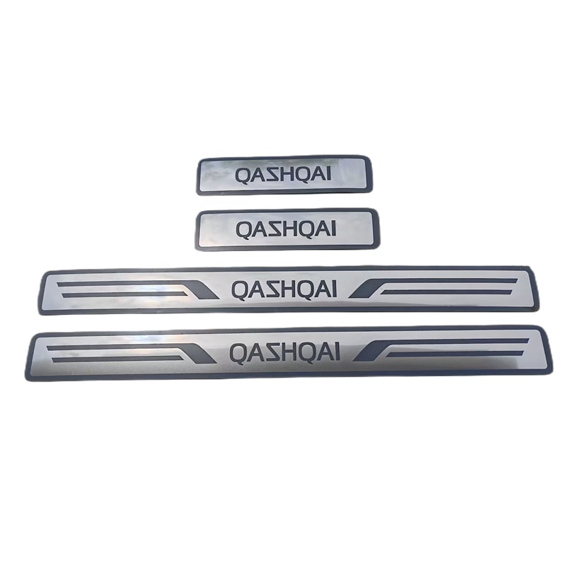 Rozsdamentes acél ajtó küszöb díszítő védőprofil Nissan Qashqaihoz (2008-2022) – karcolás elleni védelem, dekoratív