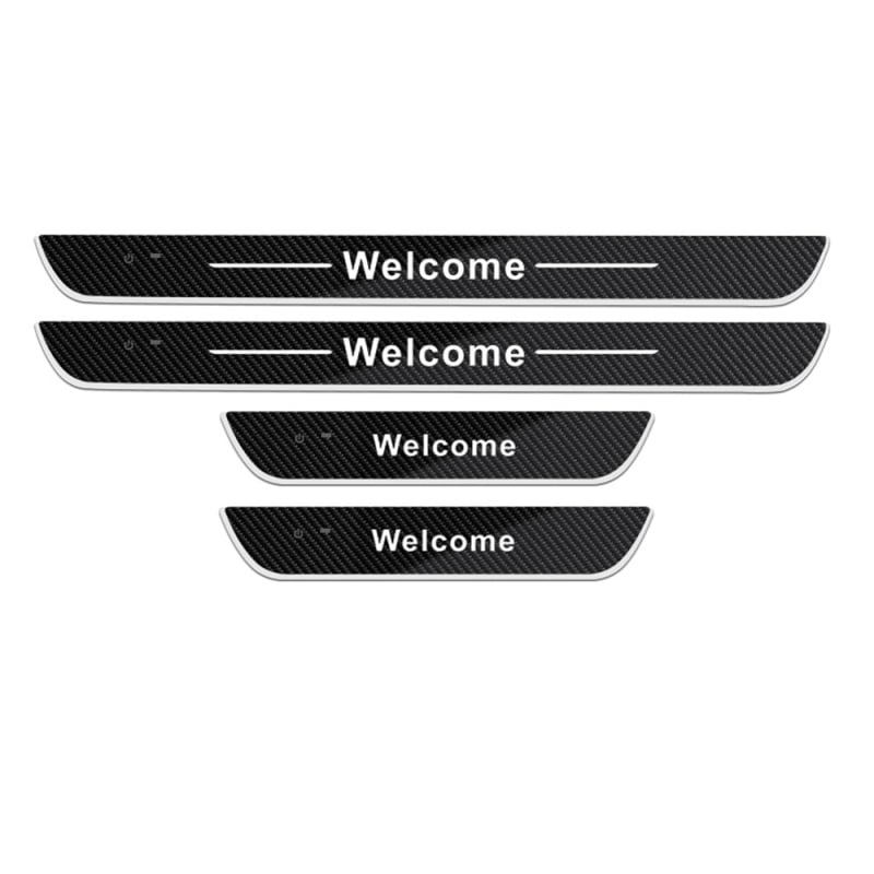 LED светлина за прага на автомобила с карбон-фибър стил прагова лента и дишаща светлина, сензорно управление; подходяща за 99% от моделите