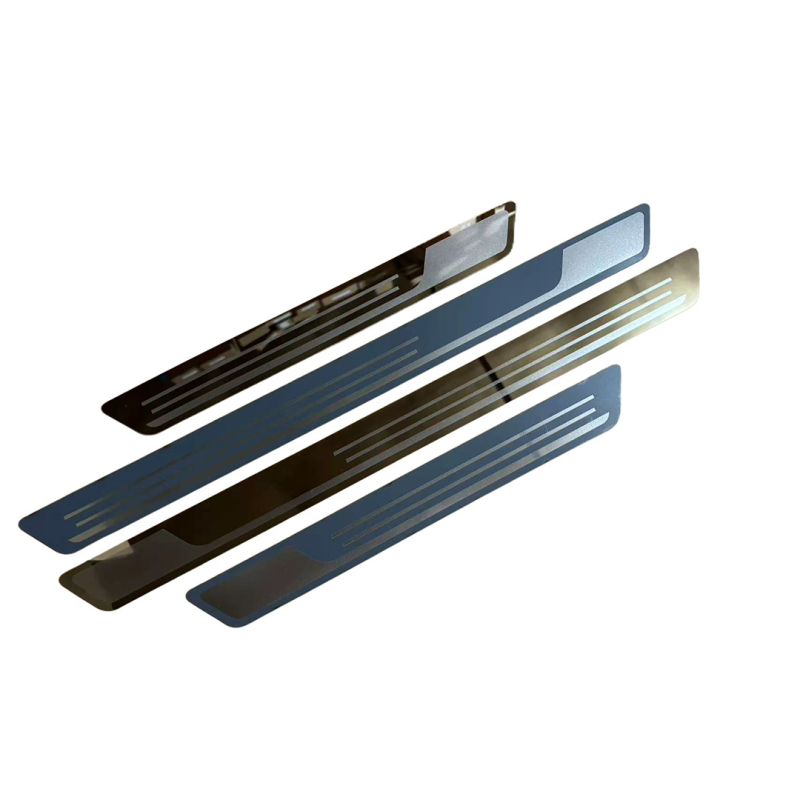 Universāla nerūsējošā tērauda durvju sliekšņa josla – dekoratīvs piederums VW, Hyundai, Nissan un Toyota