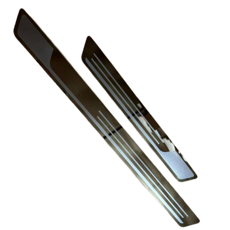 Universāla nerūsējošā tērauda durvju sliekšņa josla – dekoratīvs piederums VW, Hyundai, Nissan un Toyota