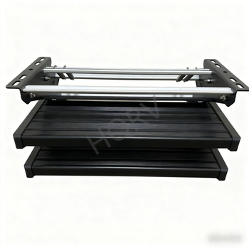 Hwhongrv RV sklopiva stepenica, ručno dvostruko sklapanje, stepenica za doček, nosivost 200 kg, neto težina 9.42 kg