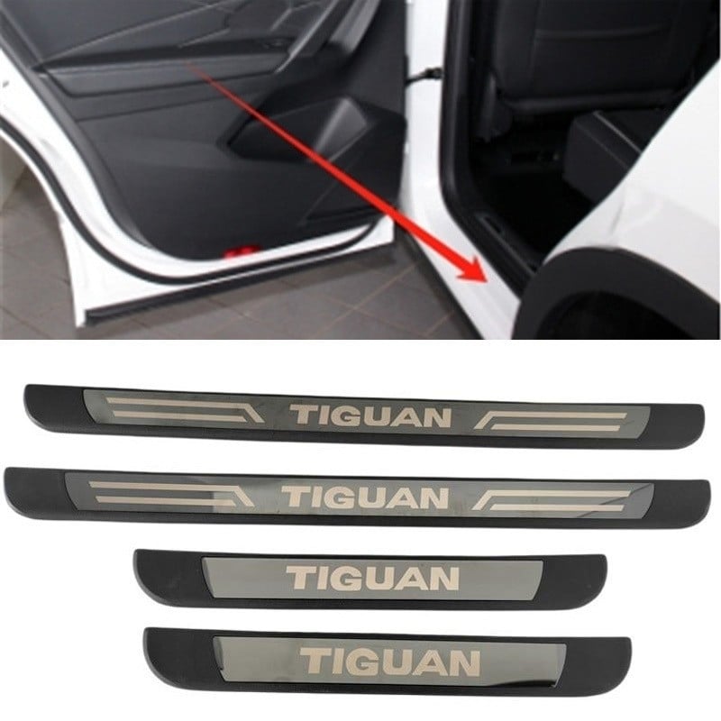 Prag din oțel inoxidabil pentru VW Tiguan Mk2 (2017-2022) — pedala de întâmpinare, personalizabil