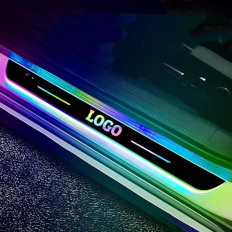 Kit de iluminare praguri auto, fără cabluri, lumini ambient LED, pedale de întâmpinare, decor interior, universal pentru transmisie automată