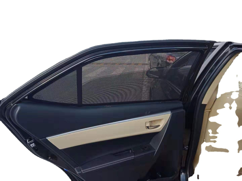 Персонализирана автомобилна слънцезащитна завеса за странични прозорци, прозрачно мрежесто платно с магнитно закрепване; монтаж тип висяща система; марка Songyada; обработка по поръчка; възможност за частно етикетиране.