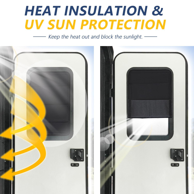 RV слънцезащитен екран за врата на автомобил, алуминиево фолио, монтаж с вакуумна чашка, за прозореца на автомобила, едноцветен модел