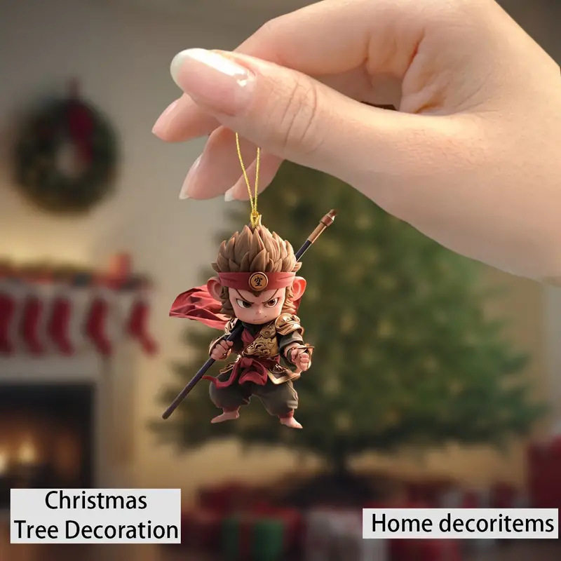 Wukong висулка за автомобил, акрилна карикатурна украса за интериор, аксесоар за автомобилни украси с възможност за персонализация