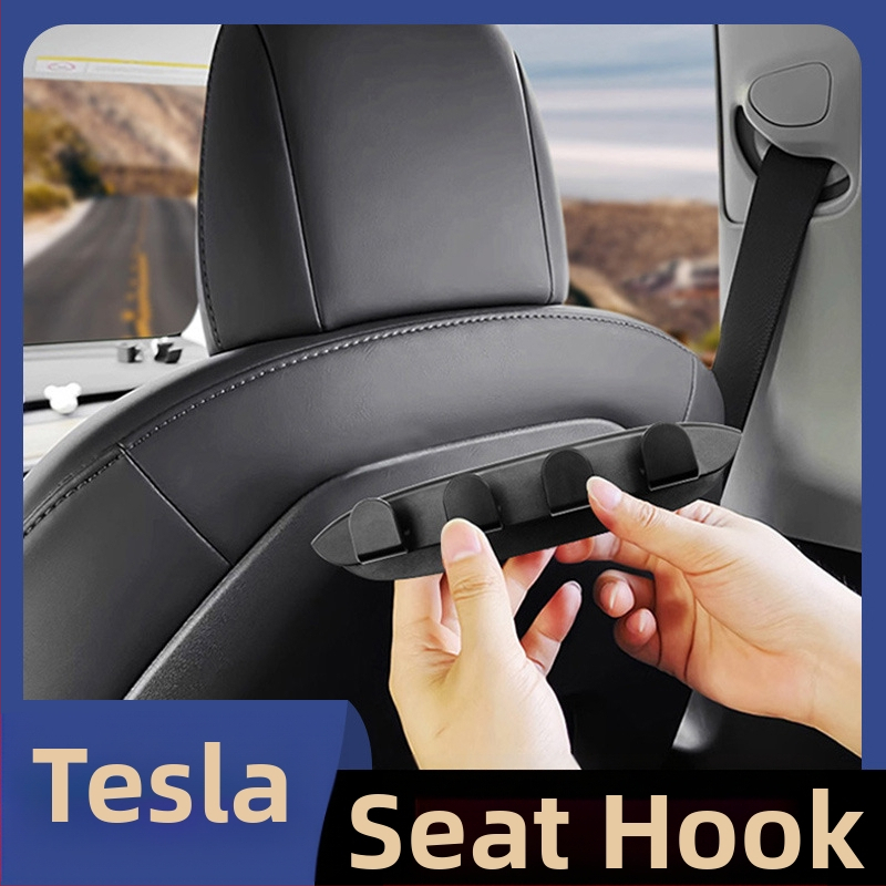 Háčik na opierke predného sedadla pre Tesla Model Y / Model 3, plastový, jednoduchý štýl, bez úprav