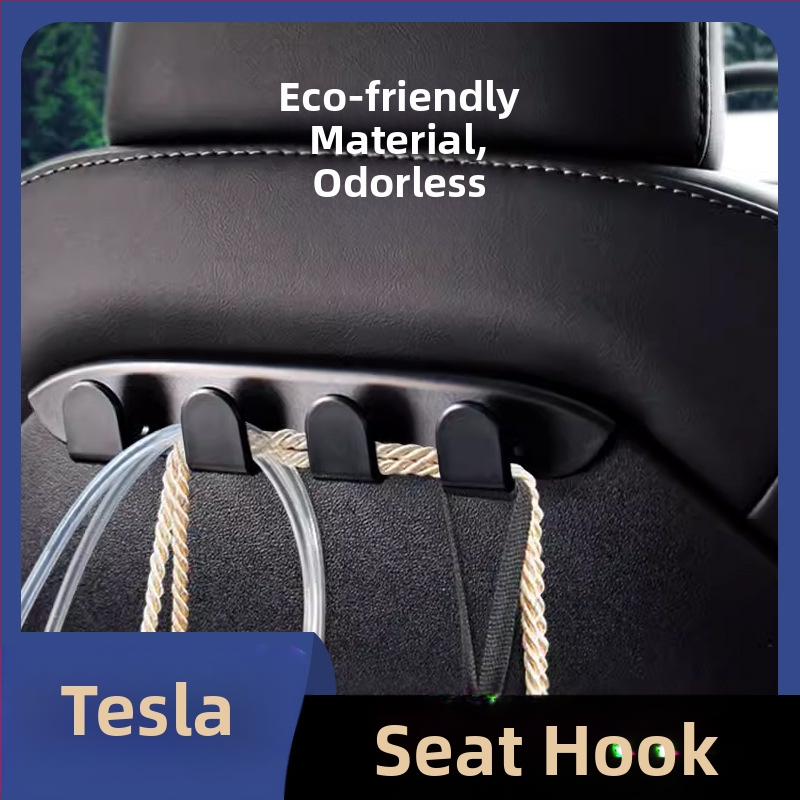 Háčik na opierke predného sedadla pre Tesla Model Y / Model 3, plastový, jednoduchý štýl, bez úprav